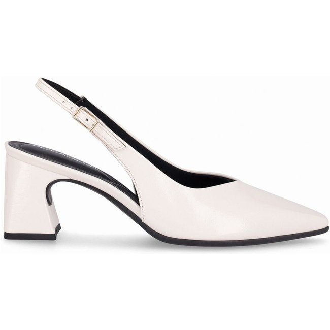 Sapato Slingback Irene Salto Alto Off White