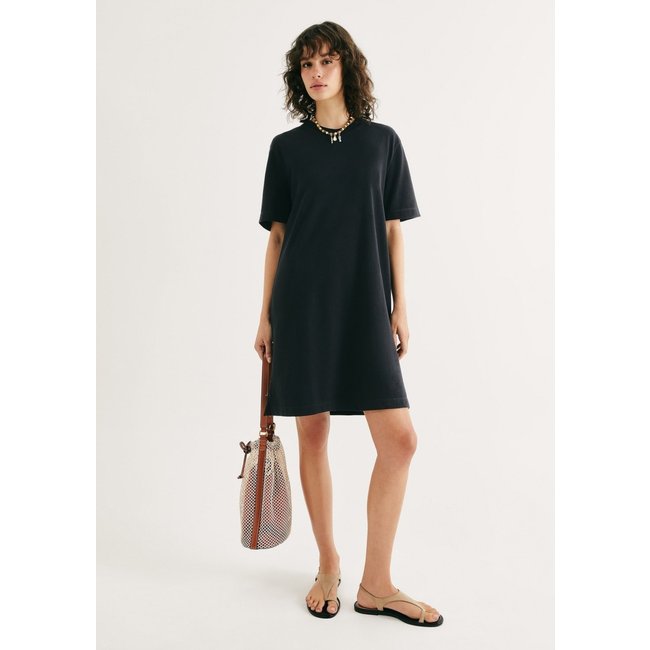 Vestido Curto Em Malha Binada Hering