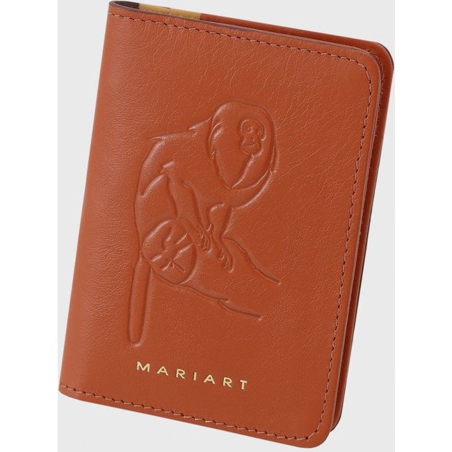 Carteira Couro Mariart Fauna Terracota Dourado