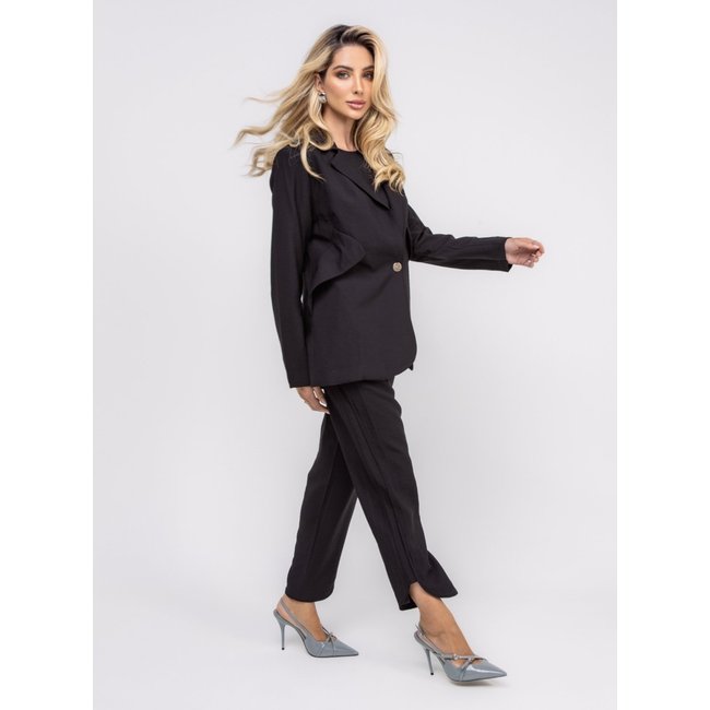 Blazer De Alfaiataria Marrant Detalhe Lapela Salvatore Preto