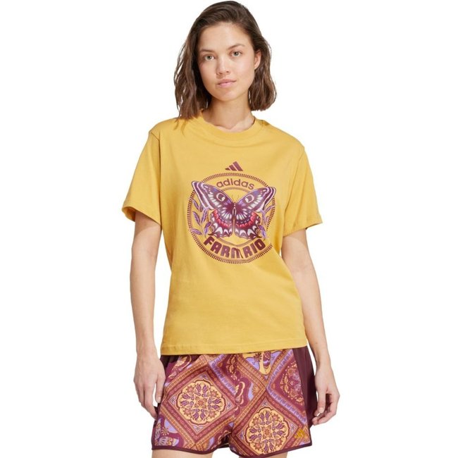 camiseta estampada adidas X FARM adidas Sportswear Ouro Velho