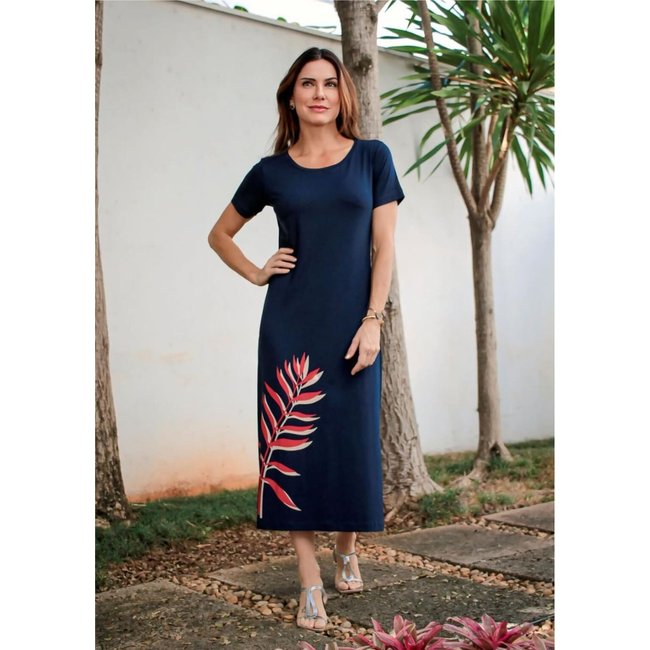 Vestido Midi Silk Pau a Pique Azul Marinho MARINHO - M Pau a Pique