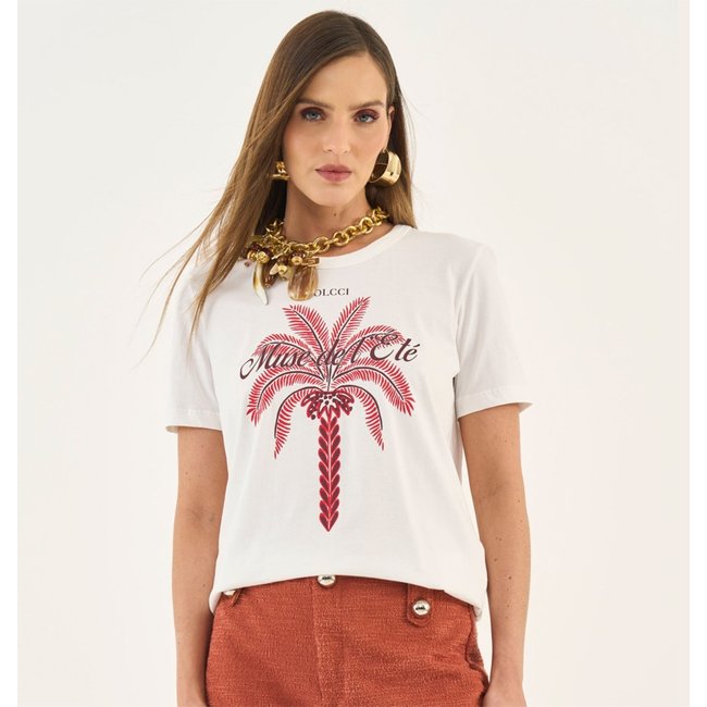 Camiseta Colcci Muse Ou26 Off White Feminino