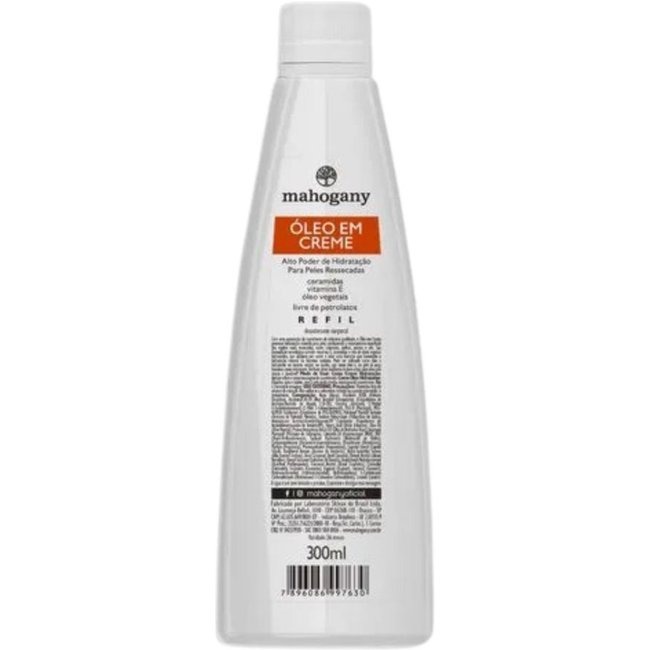 Mahogany Refil Óleo Em Creme 300Ml - Corpo E Banho