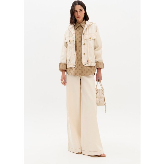 Calça Feminina Lança Perfume Pantalona Off-White