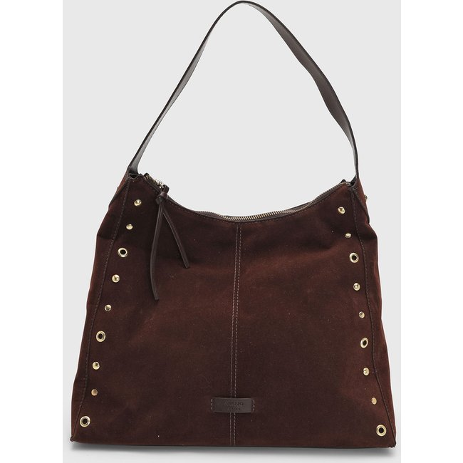 Bolsa Feminina Arezzo Grande Tachas Marrom
