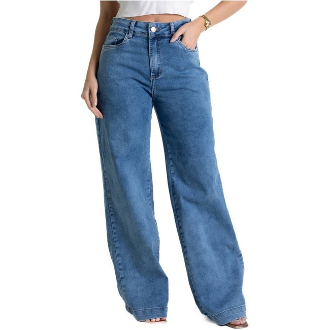 Calça Jeans Sawary Wide Leg - 281592 - Azul - Sawary