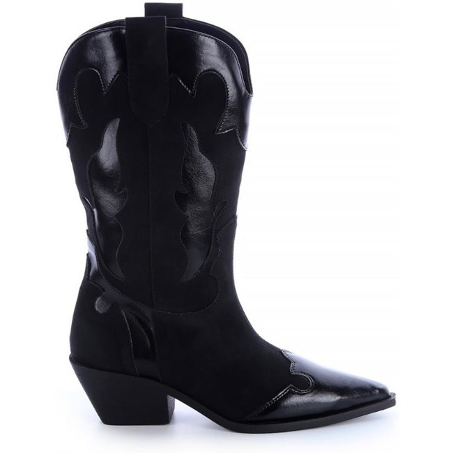 Bota Damannu Shoes Michelle Feminina Country Camurça Preto