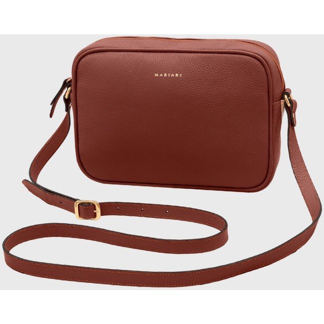 Bolsa Transversal Couro Mariart Maxi Jeri Terracota