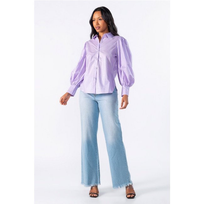 Camisa Lamis manga bufante Roxo