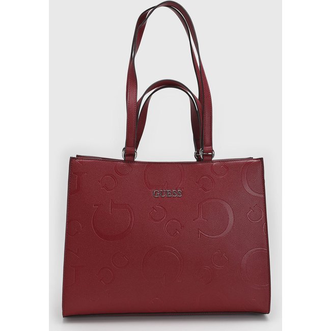 Bolsa Feminina Guess Grande Monograma Vermelha
