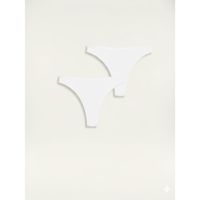 Kit com 2 Calcinhas Fio Dental Hope 37840 Branco