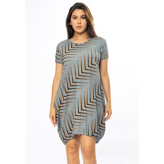 Vestido Curto Cabanafree Malha Amplo Always Estampa Murici