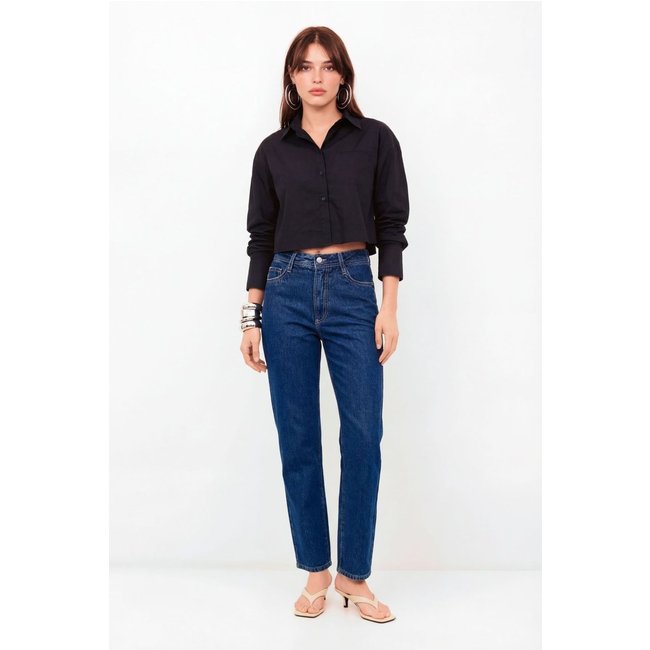 Camisa Costas com Cinto Feminina Inblanche