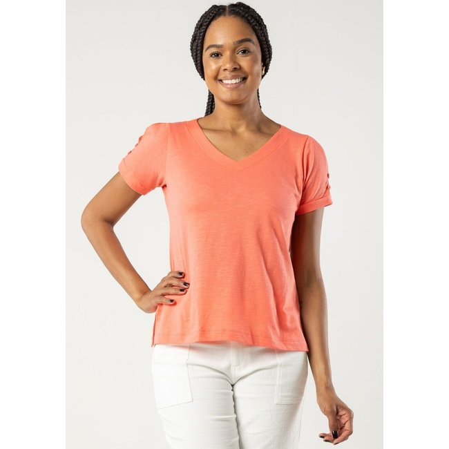 Blusa Básica Pau a Pique Algodão Coral CORAL - GG Pau a Pique
