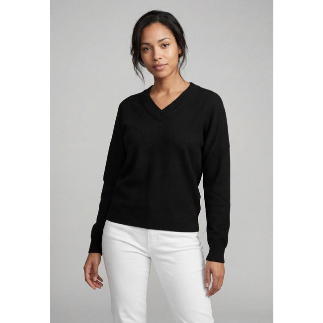 Blusa Cropped Feminina Facinelli Gola V Preta