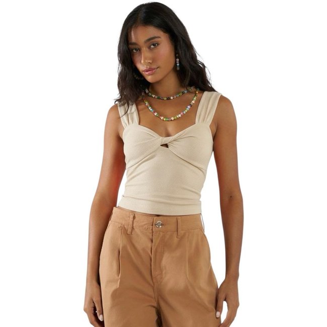 Blusa Slim Busto Com Torção Colcci CLC Bege Italian