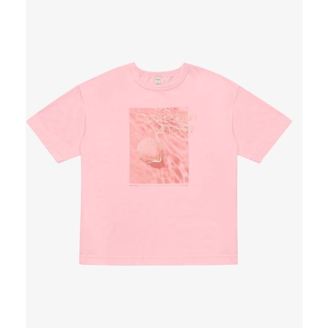 T- shirt Overzised Meia Malha Feminina Rovitex Rosa