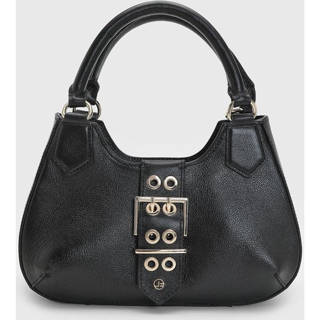 Bolsa Feminina Jorge Bischoff Detalhe Metálico Preta