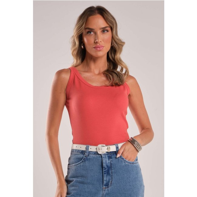 Regata Feminina Alças Largas Marialícia Vermelho