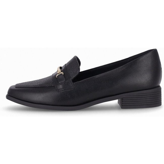 Mocassim Piccadilly Loafer Giovanna Salto Baixo Preto