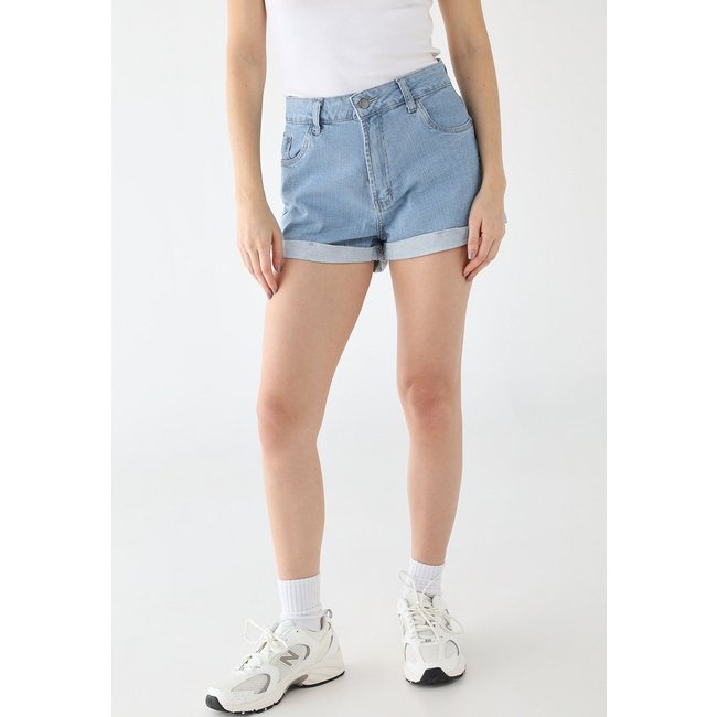 Shorts Jeans Feminino Billabong Get Low Short Azul Claro