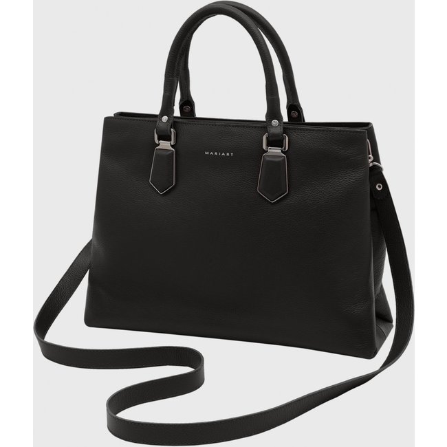 Bolsa Transversal Couro Mariart Açaí Preto