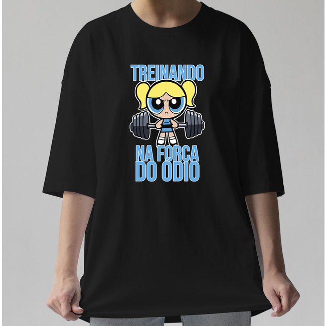 Camiseta Oversized Lindinha TFO Academia Preto