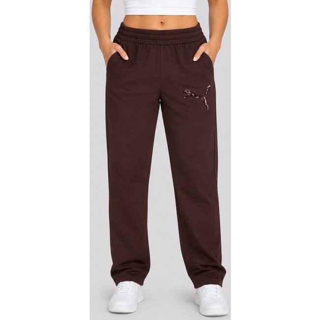 Calça Puma Ess Sequins Comfort Pants Feminina Marrom