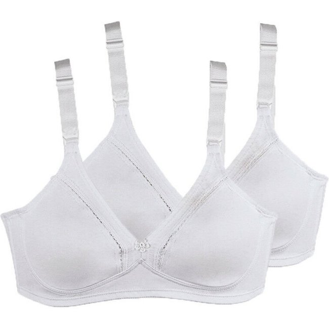 Kit com 2 Sutiãs Sustentação Gallard Control Demillus 78808/78908 Taça B Branco
