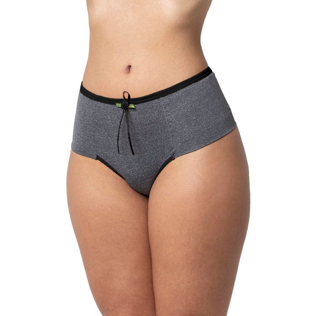 Calcinha Gabi Lingerie de Algodão Mescla Calça Modelagem Cintura Alta perfeita para o seu corpo Preto