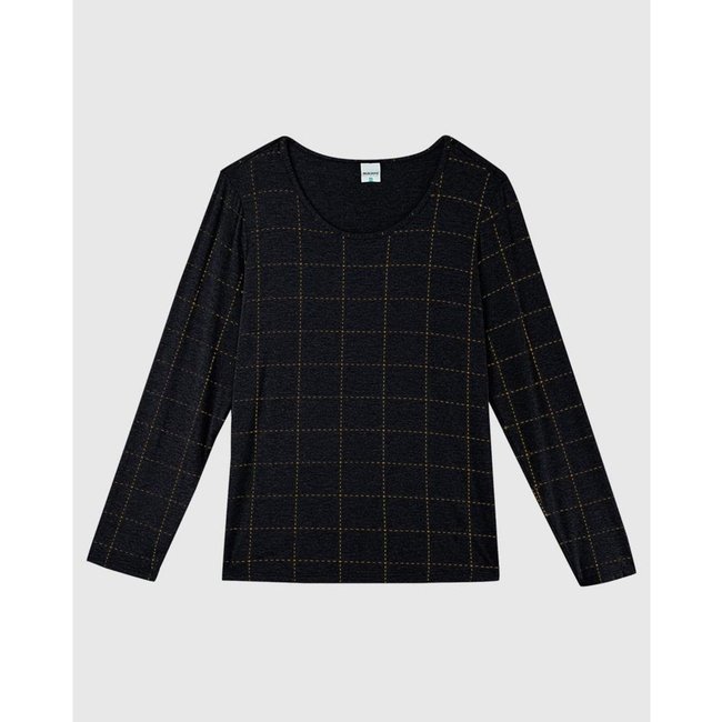 Blusa Xadrez Em Viscose Stretch Malwee Plus