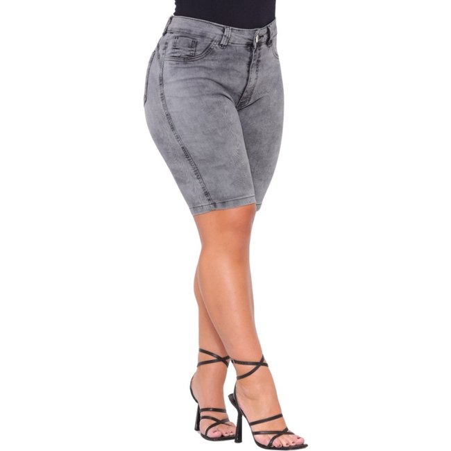 Bermuda Feminina Comprida cor Grafite
