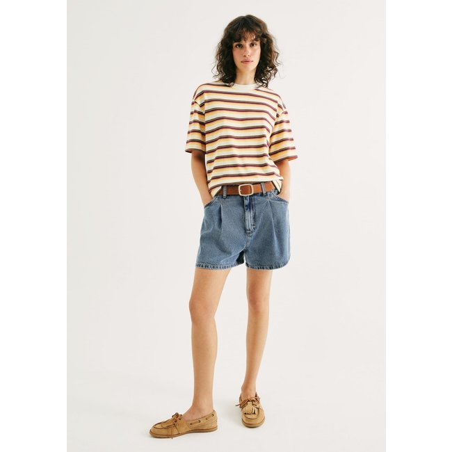 Shorts Feminino Evasê Em Jeans Hering