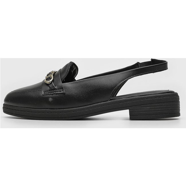 Mocassim Slingback Beira Rio Aplicação Preto