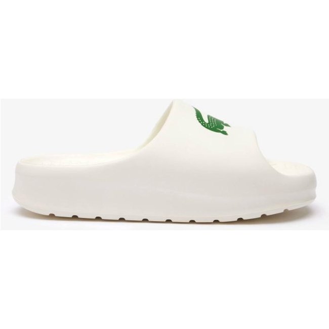Chinelo feminino Lacoste Serve Slide 2. Branco