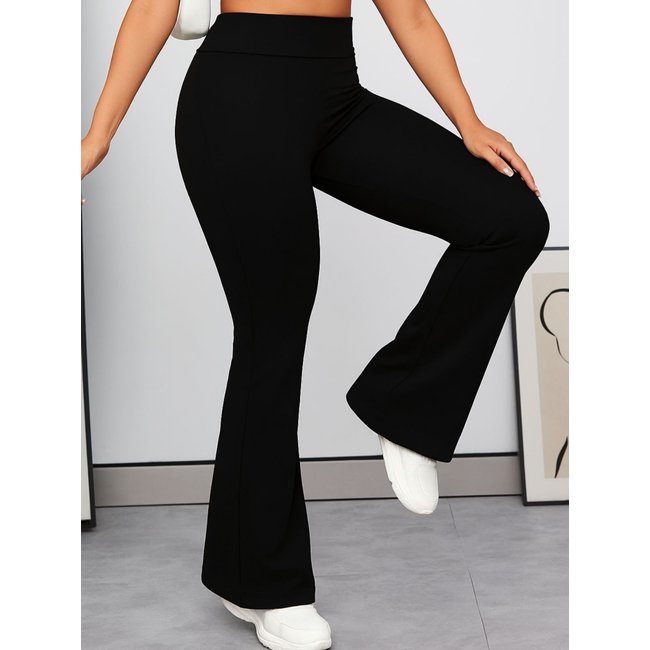 Calça Legging Flare Feminina CKF Wear Cintura Alta Preta