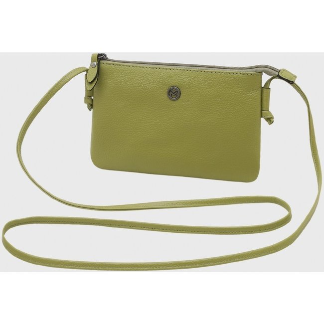 Bolsa Transversal de Couro Mariart Onix Avocado