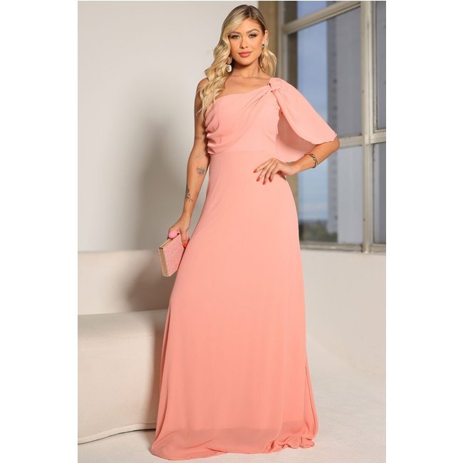 Vestido Jamile Longo Um Ombro So Rose