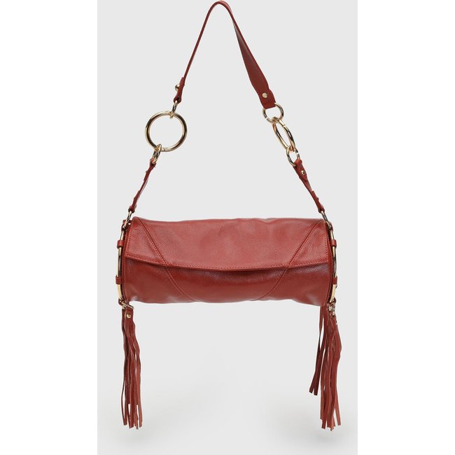 Bolsa Feminina Arezzo Média Cilíndrica Orange