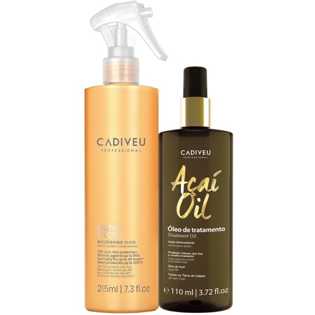 Kit Cadiveu Professional Nutri Glow Fluído e Açaí Oil 110 (2 produtos)