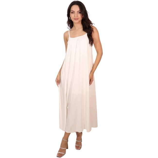 Vestido Midi Fluído - Off White