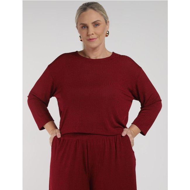 Blusa Manga 7/8 Autentique Plus Size Feminina BORDO