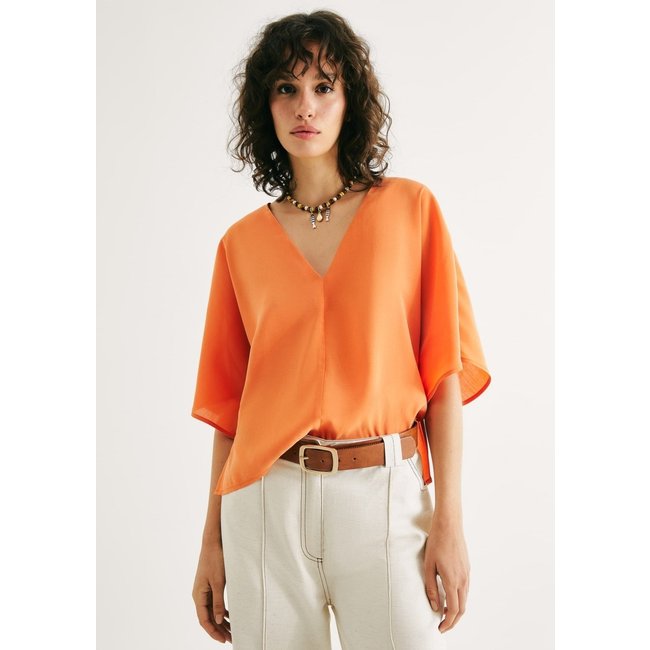 Blusa Feminina Box Em Peach Touch Hering