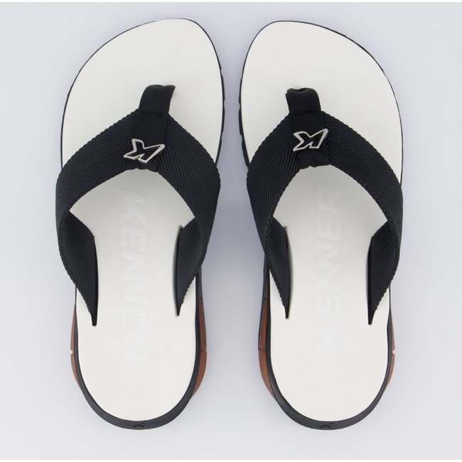 Chinelo Kenner Orak Feminino Branco e Preto