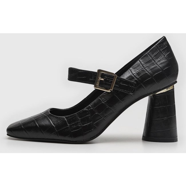 Scarpin Feminino Jorge Bischoff Textura Croco Preto