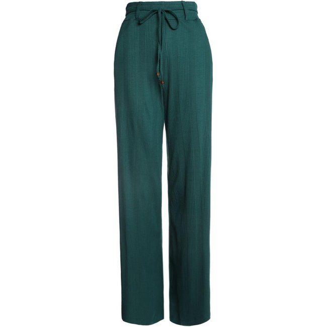 Calça Canelada Pantalona Feminina VERDE