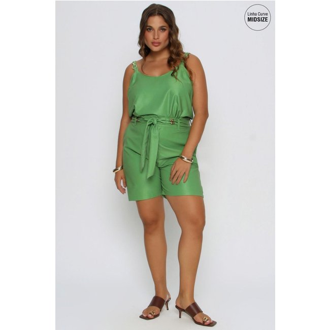 Shorts Larissa Mais Gata VERDE OLIVA NATURAL Gatabakana