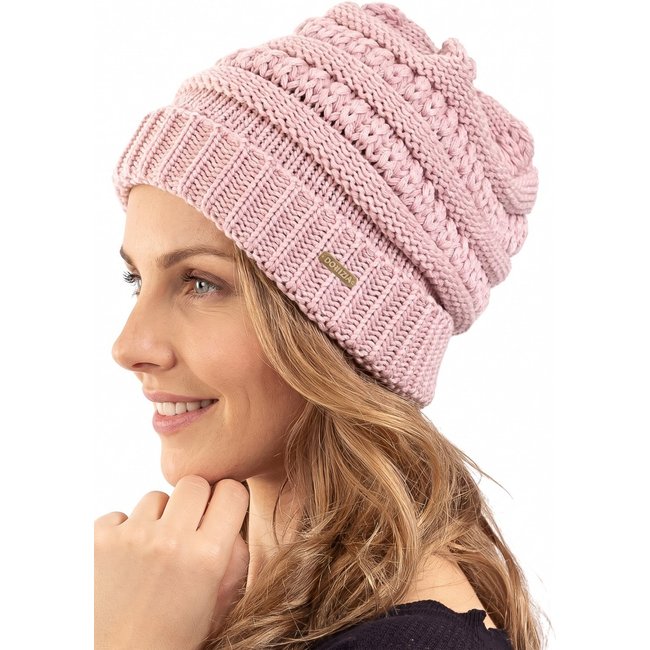 Gorro Enluaze Feminino De Malha Tricô 60018 - Rosa