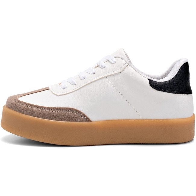 Tênis Feminino Lumiss Flatform Casual Confortável Moda Blogueira Branco
